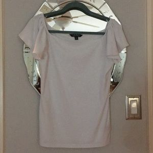 Lauren white flutter sleeve tee